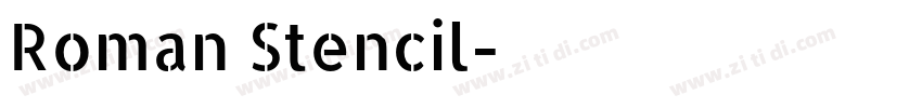 Roman Stencil字体转换